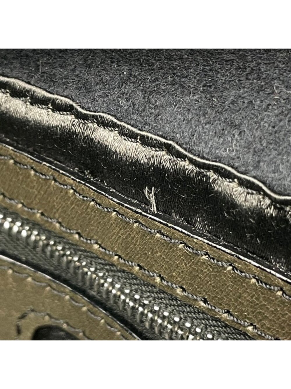 Fendi Zucca Logo Shoulder Bag Mamma Baguette Fabric Black - Picture 10 of 13